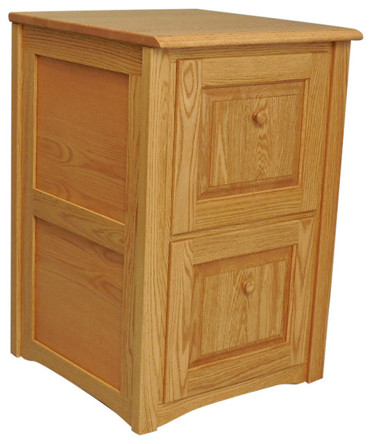 Country Trend Solid Oak 2 Drawer Filing Cabinet Transitional