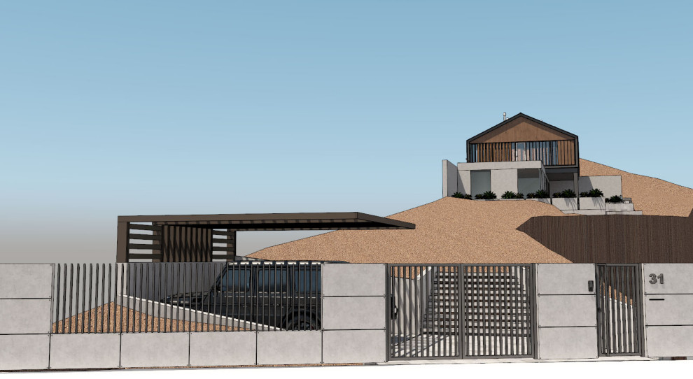 Дом у моря на склоне