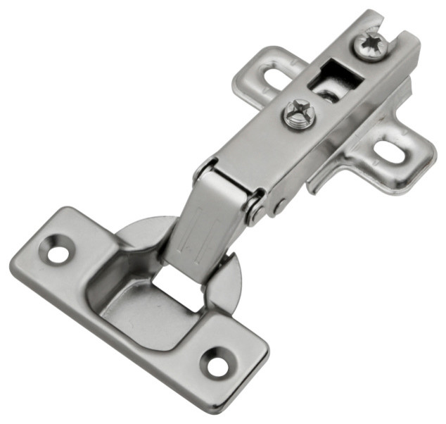 Bright Nickel SlideOn Full Overlay 105 Degree Frameless Hinge P510714