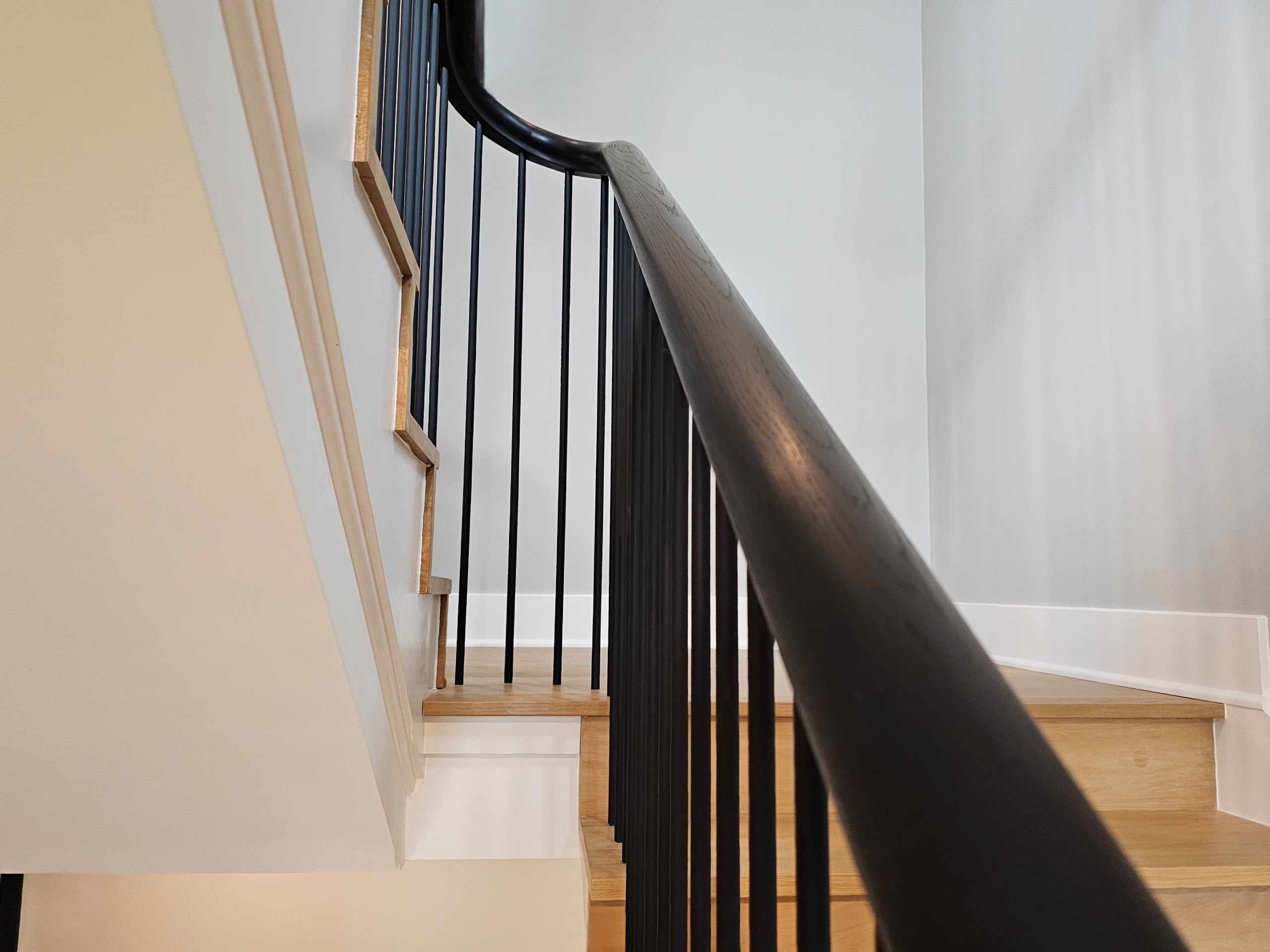 115_Stunning Continuous Rail System on 3 Story Floating Stairs; Arlington, VA 22