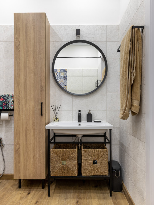 Earthy Vibes: Covered Small Bathroom Storage Cabinet Alternatives