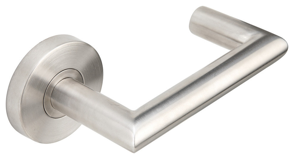 Stuttgart Lever Half Passage, Left Hand, Satin Stainless Steel, 23/8