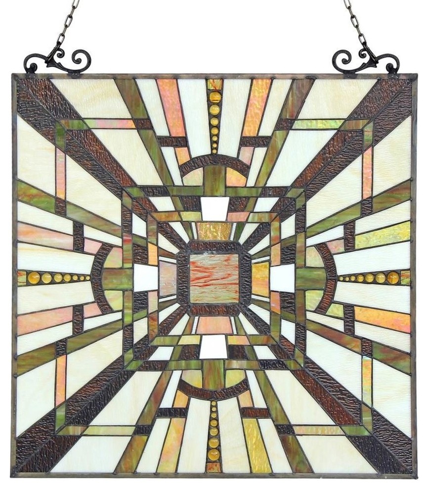 Farley Window Panel Craftsman Stained Glass Panels by ShopLadder