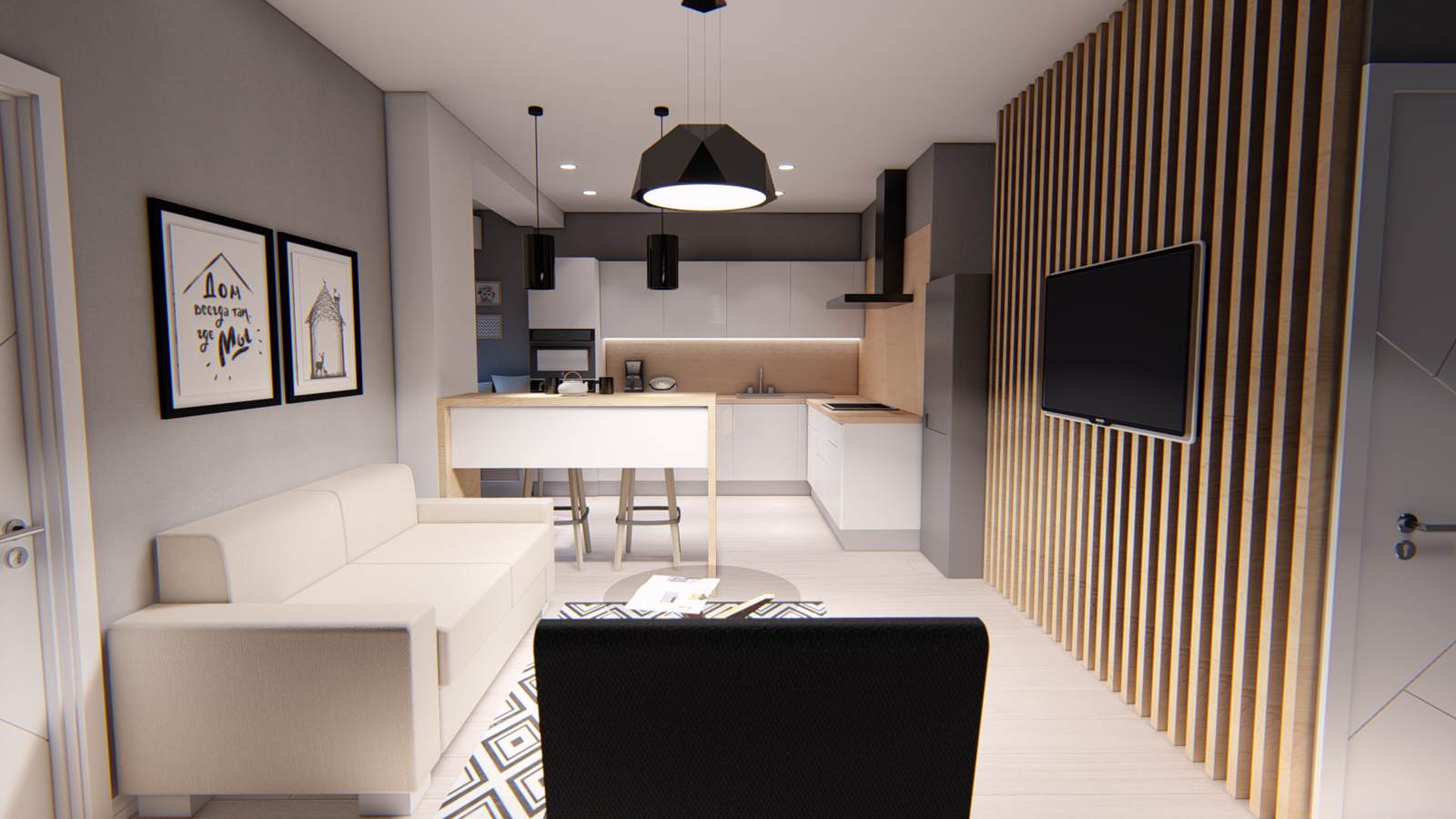 Дизайн-проект квартиры ЖК "Атмосфера"