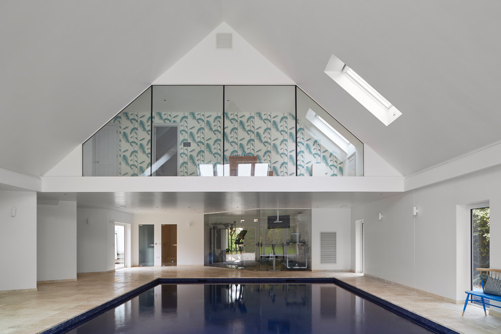 Expansive midcentury pool in Sussex.