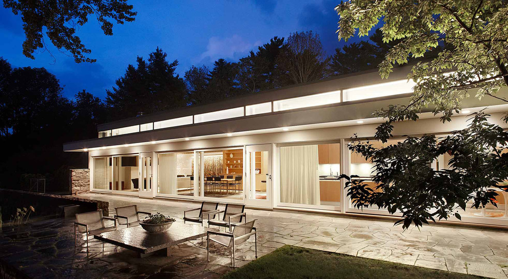 This is an example of a midcentury exterior in New York.