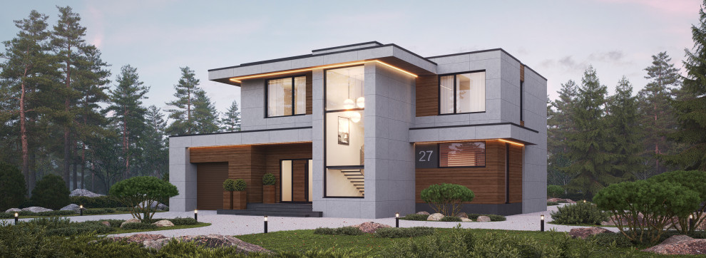 Дом с панорамными окнами М450