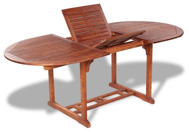 vidaXL Outdoor Extendable Dining Table, Acacia Wood