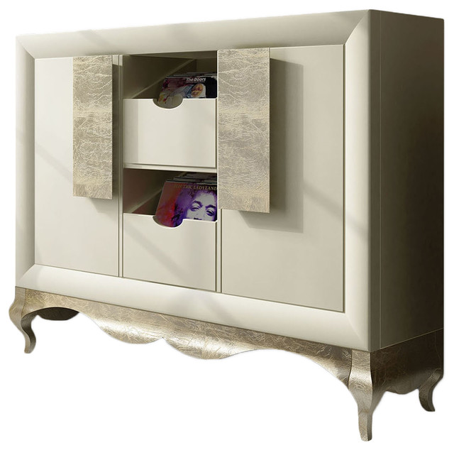 Saphire V04 Vinyl Record Cabinet Contemporary Media Cabinets