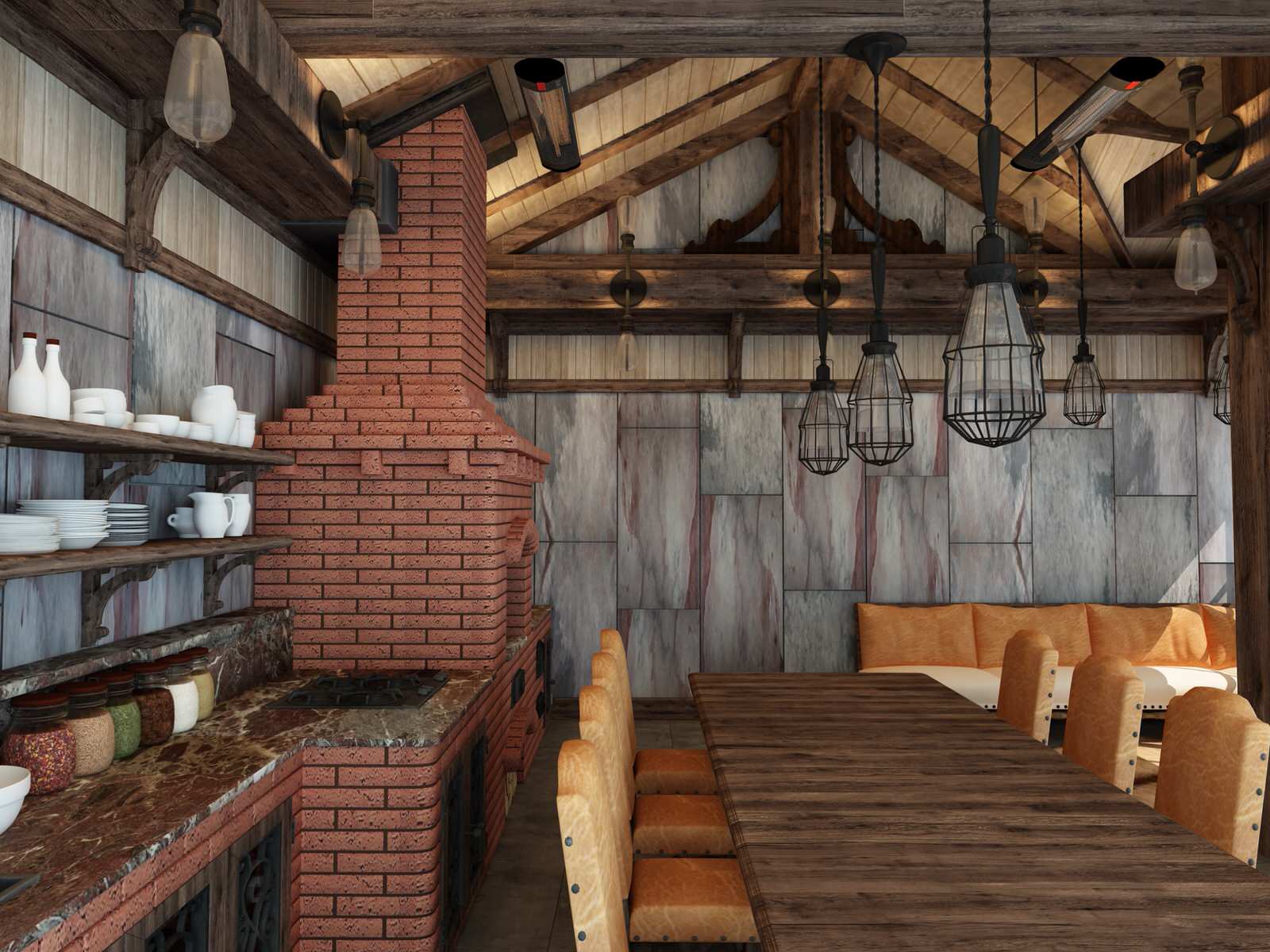 Дизайн зимней теплой беседки г.Челябинск