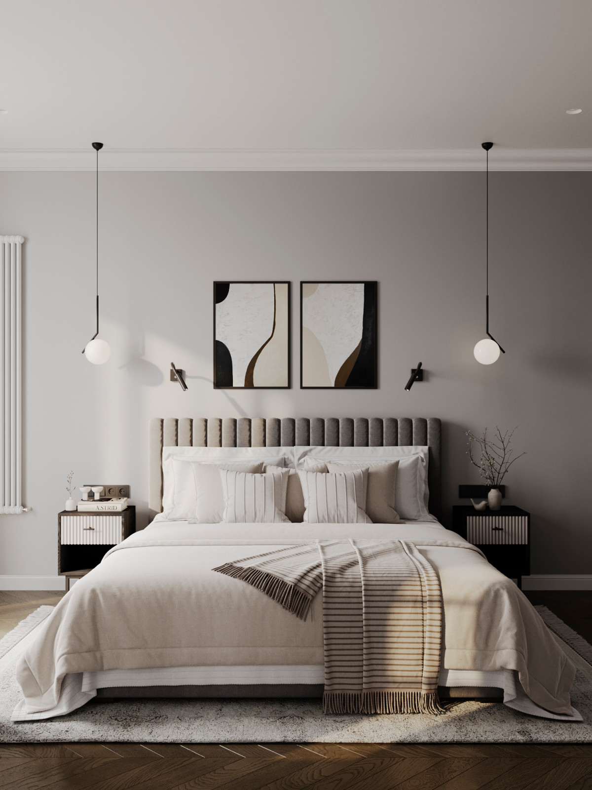 Современный mid-century в ЖК Западный Порт