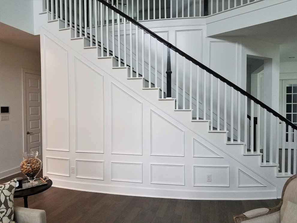Expansive traditional staircase in Houston.
