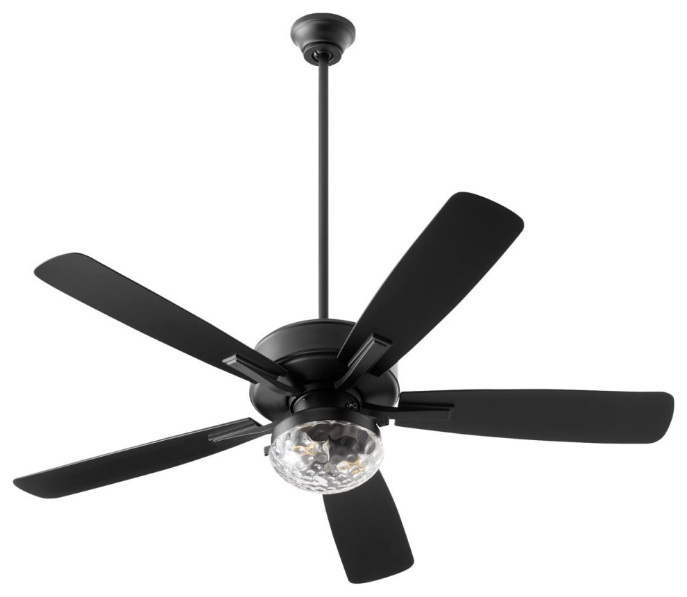 Ovation Patio 2 Light 52 in. Outdoor Fan, Matte Black Transitional