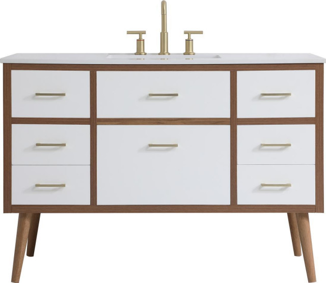 Bathroom Vanity Sink MidCentury Modern Tapered Cylinder Legs