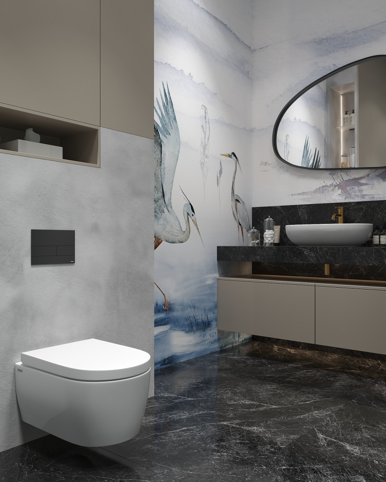 Ванная с цаплями