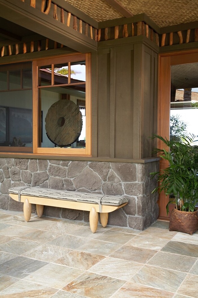 Photo of a tropical entryway in Hawaii.