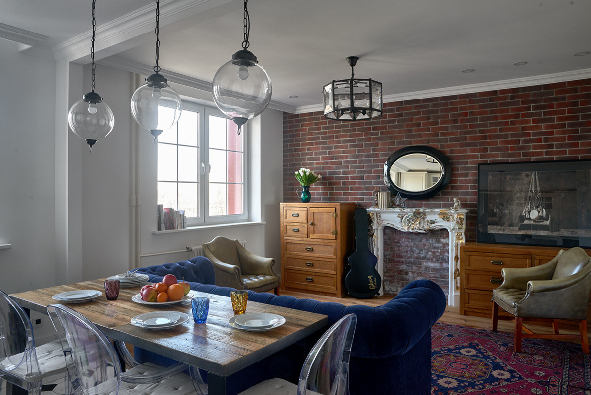 Гостиная-столовая для Кати Гордон. Дизайнер Марина Зверева