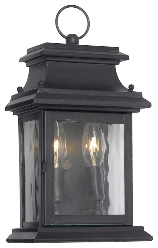 ELK Lighting Provincial 2-Light Outdoor Wall Lantern, Charcoal