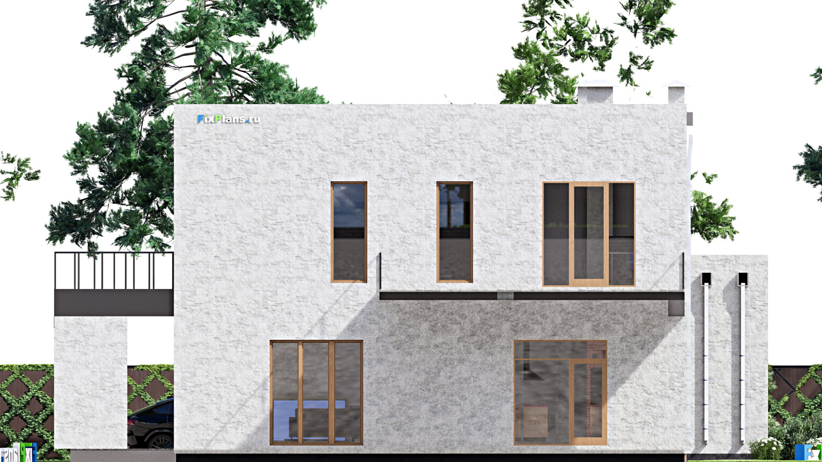 Проект двухэтажного дома 18х24 м S482м2 F-15254