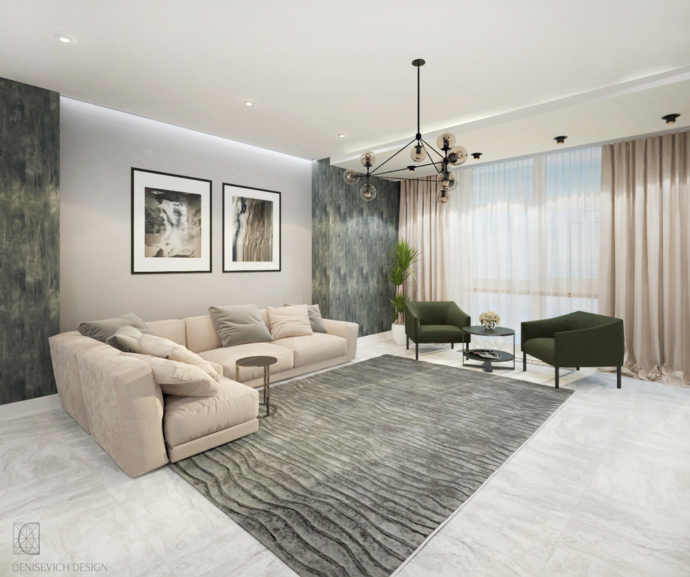 Кухня-гостиная в ЖК Пионерский