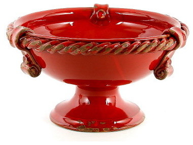 Scavo Corda, Footed Bowl Medium Selenio Red