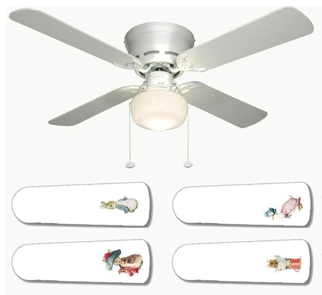 Beatrix Potter Peter Rabbit Mother Goose 42" Ceiling Fan and Lamp