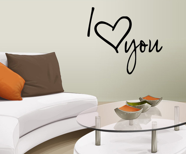 I Heart you Vinyl Wall Decal hd044, 10 in. - Contemporary - Wall Decals ...