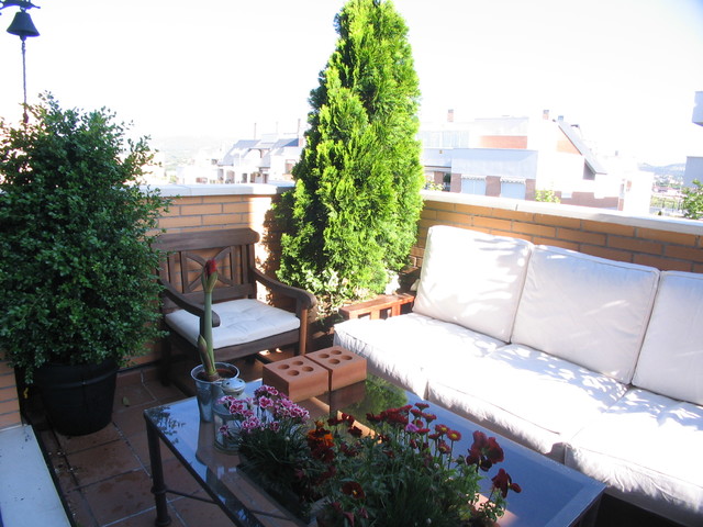 Terraza con vida rustic-deck
