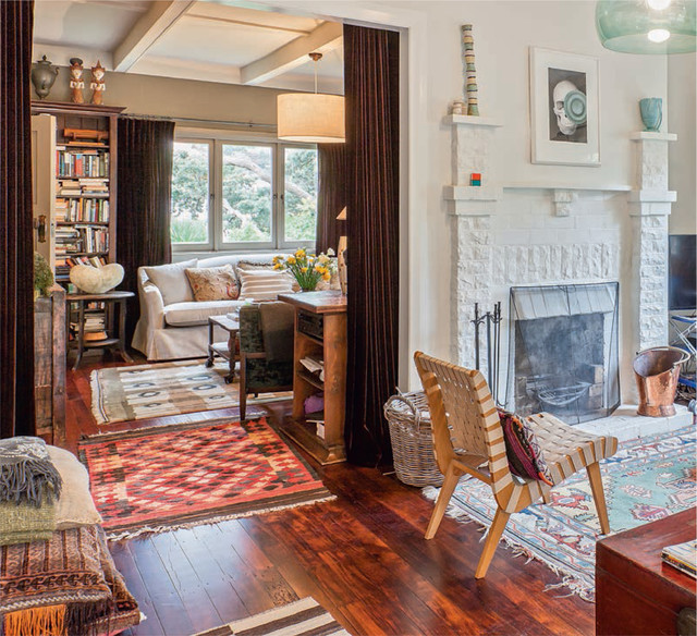 Eclectic Living Wellington Island Bay House eclectic-living-room