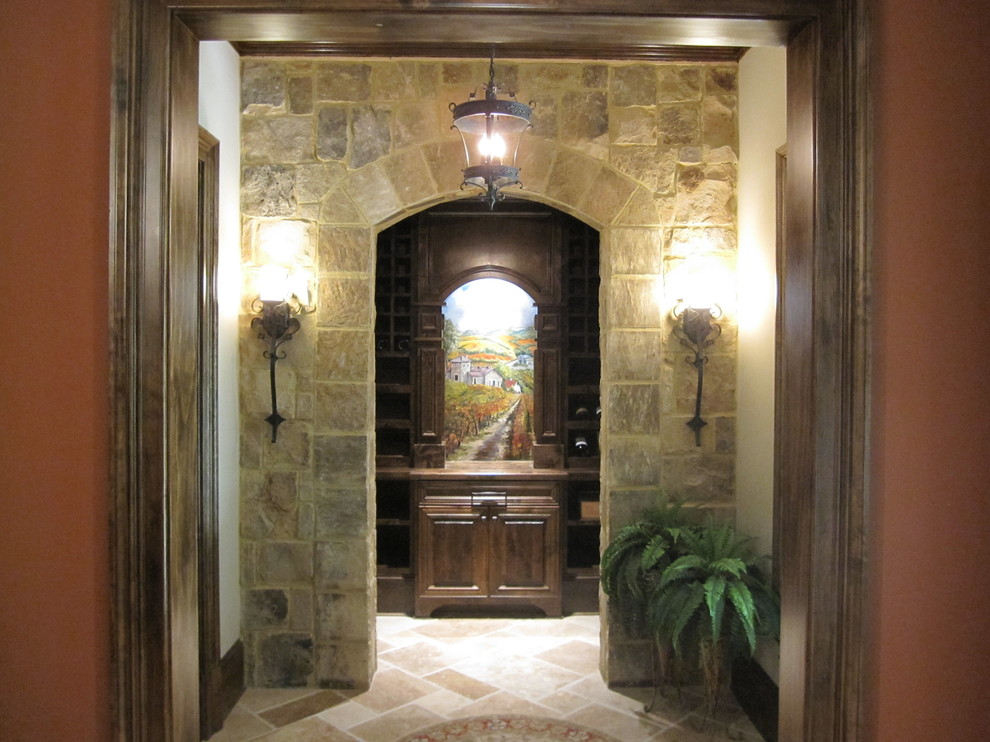Design ideas for an arts and crafts wine cellar in Atlanta.