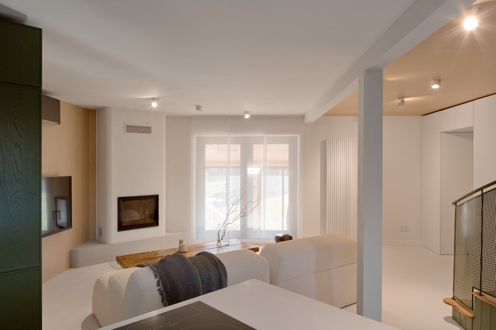 Кухня-гостиная. Разворот на 45 градусов