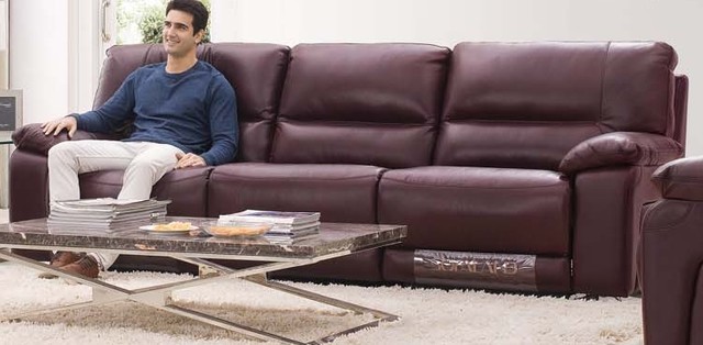 Donatella Italian Leather Reclining Sofa