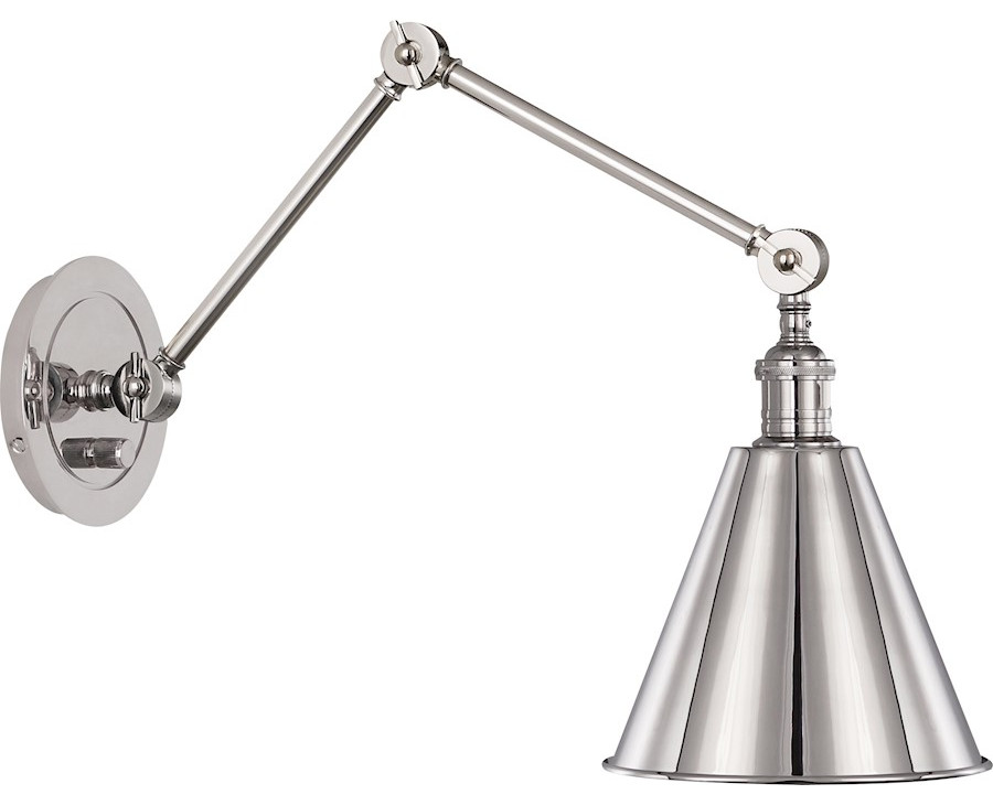 Robert Abbey Alloy 1 Light Wall Sconce, Polished Nickel - S2418