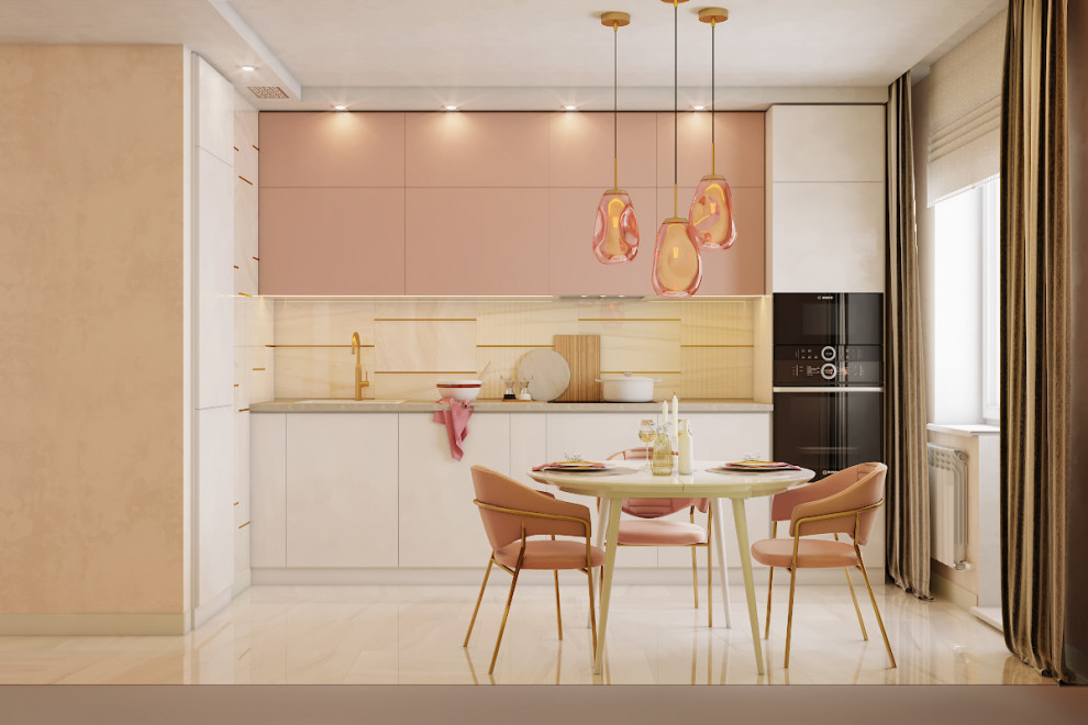 Розовая пудра - Однокомнатная квартира для женщины.