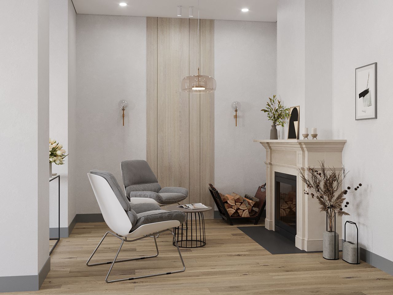 Гостиная в московском таунхаусе