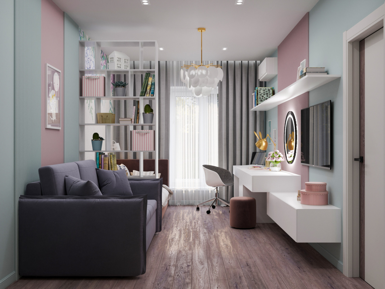 Детская для девочки в загородном доме. Кемеровская обл.