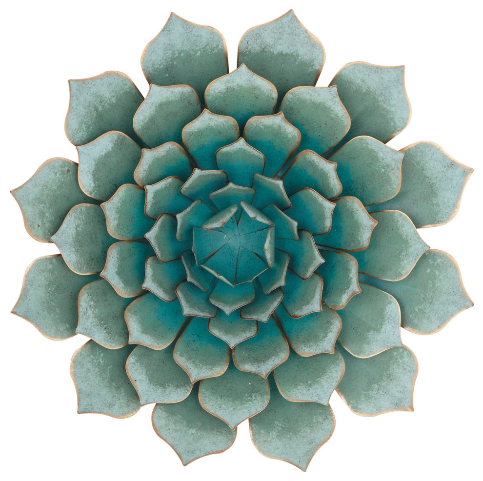 Traditional Teal Metal Wall Decor 46031 Contemporary Metal Wall Art