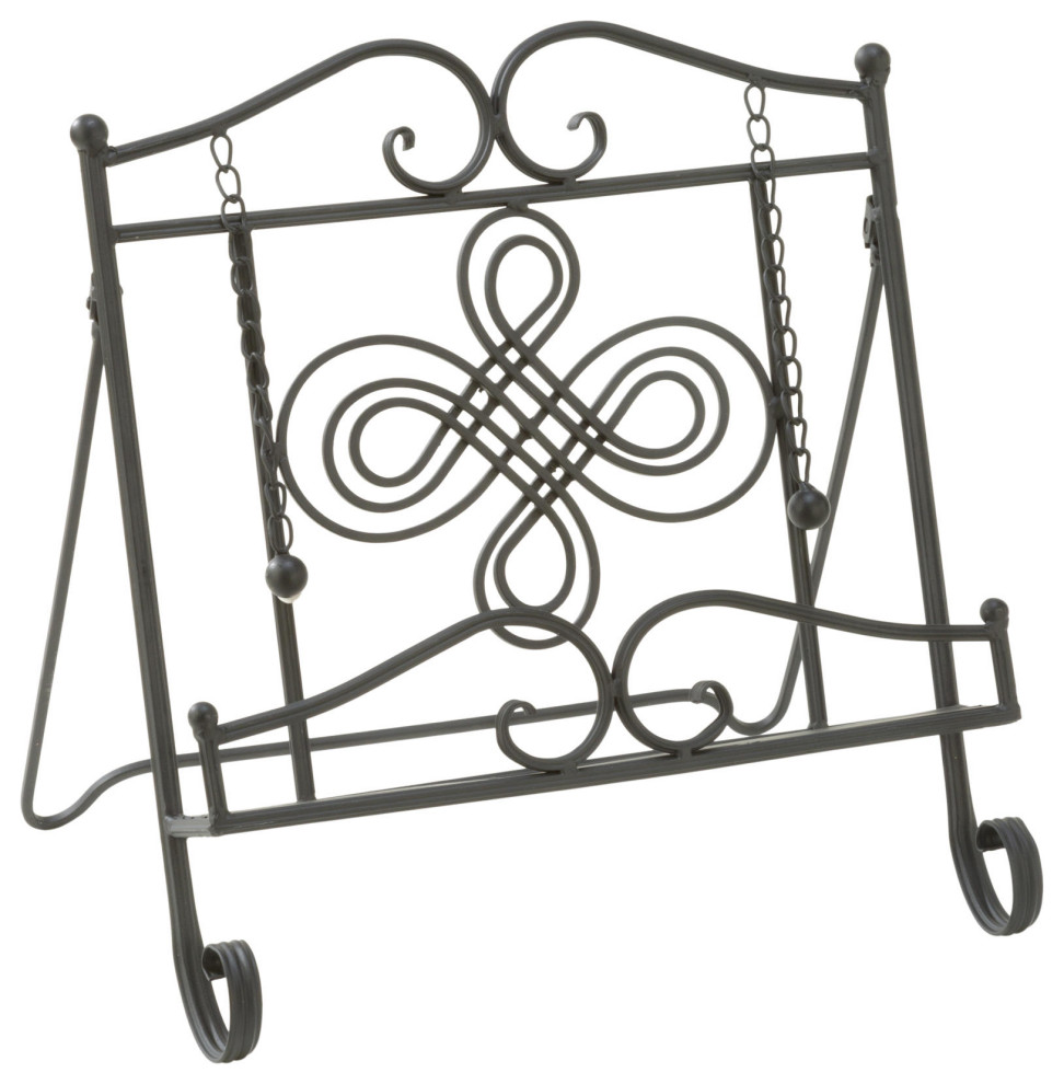 Metal Swirls Cookbook Stand Traditional Cookbook Stands And Recipe