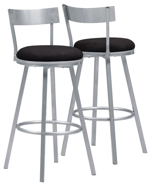 Monarch Swivel Metal Bar Stool Black And Silver Set Of 2 Monarch Swivel Metal Bar Stool Black And Silver Set Of 2 Stools Counter By Dining Showroom