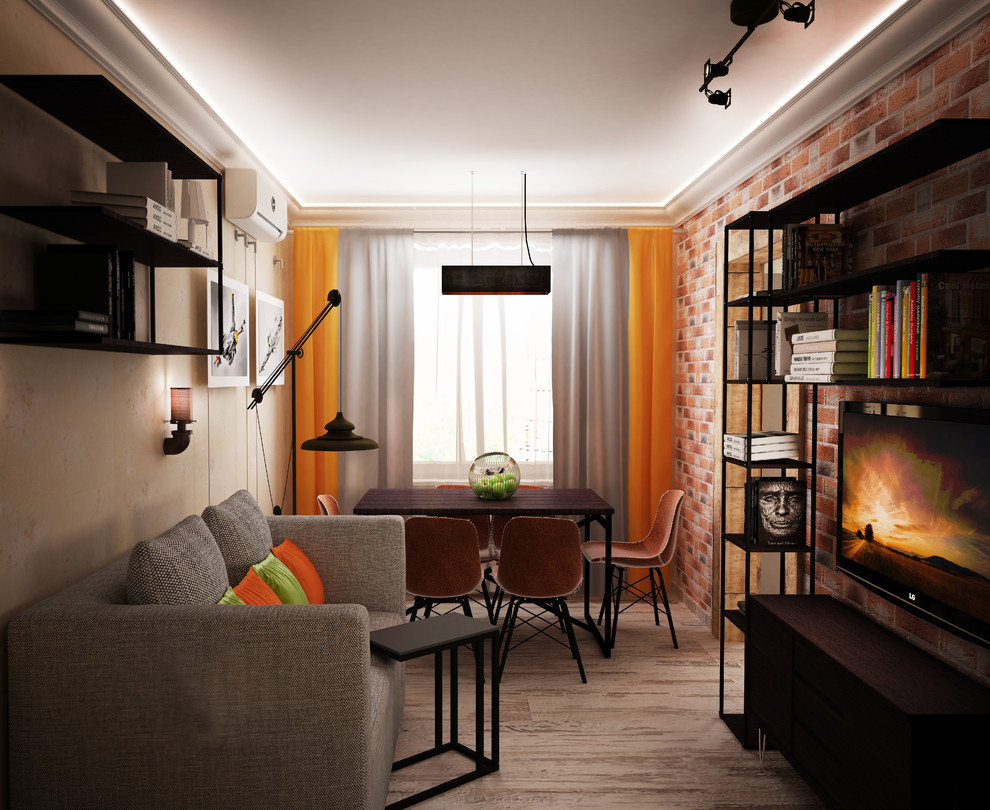 Дизайн-проект небольшой квартиры в стиле ЛОФТ