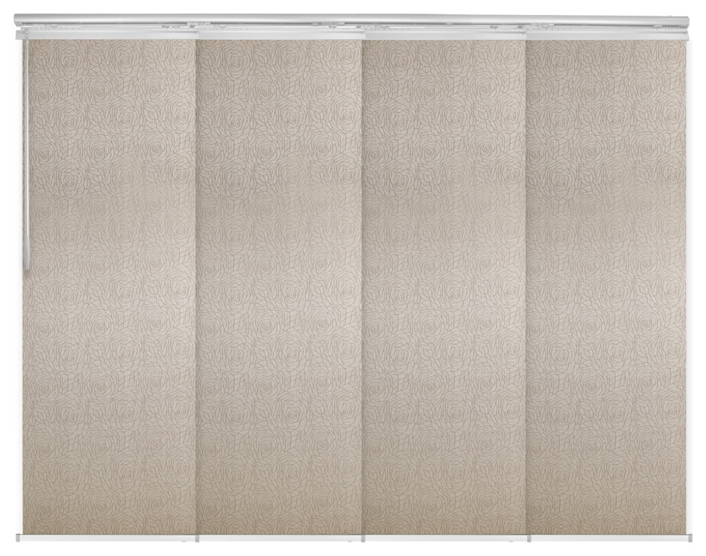 Marguerite 4-Panel Track Extendable Vertical Blinds 48-88"W