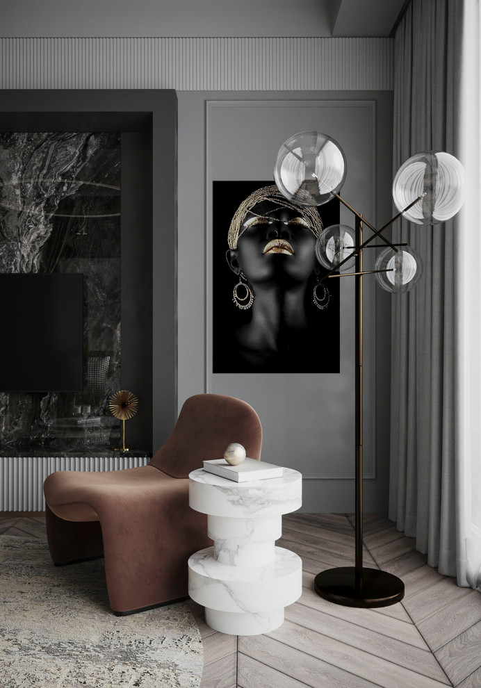 Атмосферная кухня_гостинная