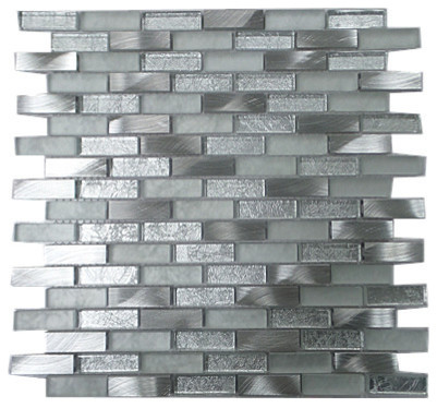 Frosted Clear Gl With Aluminum Chips And Chrome Metallic Mosaic Frosted Clear Gl With Aluminum Chips And Chrome Metallic Mosaic Tile