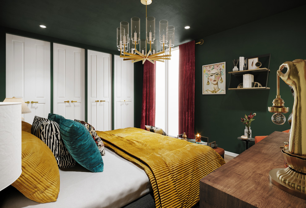 Moody Emerald Eclectc Bedroom