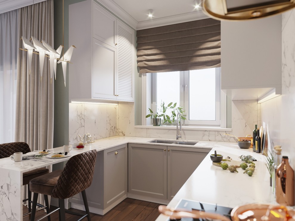 Кухня - столовая в частном доме в Подмосковье