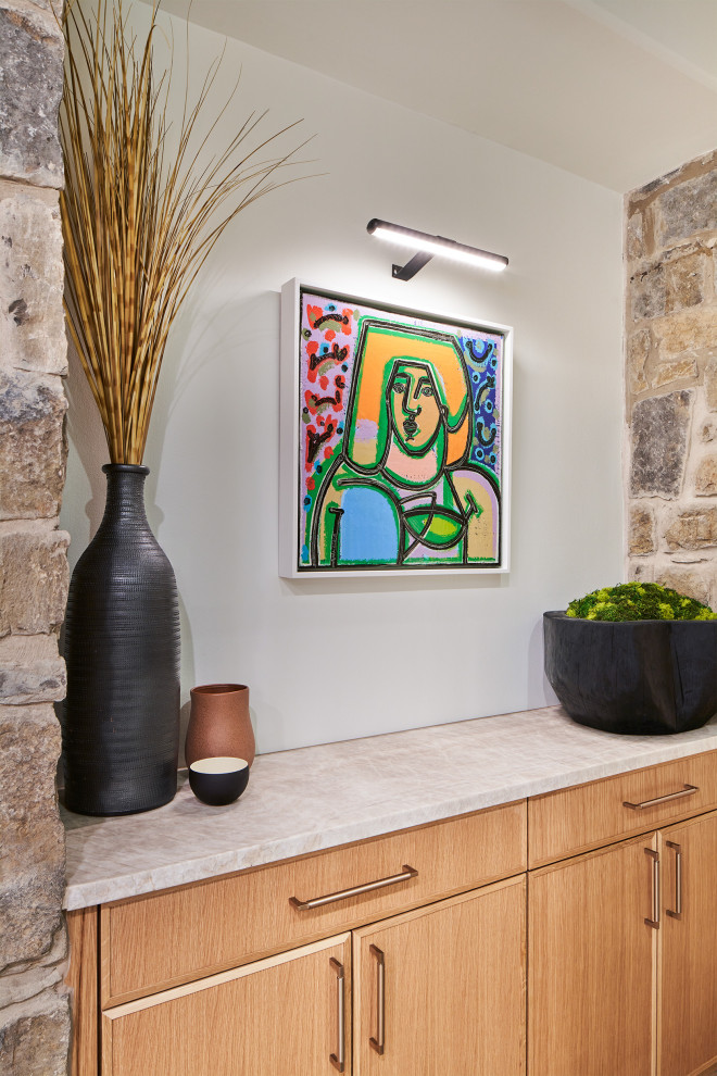 Inspiration for a contemporary hallway remodel in Austin