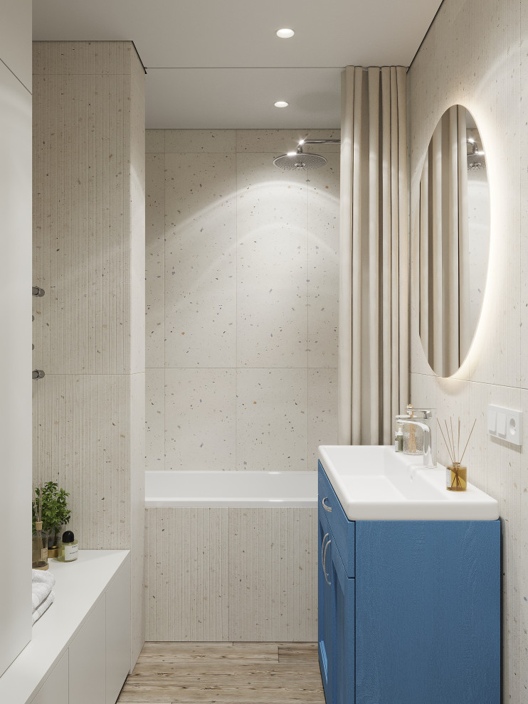 Интерьер квартиры с синими акцентами