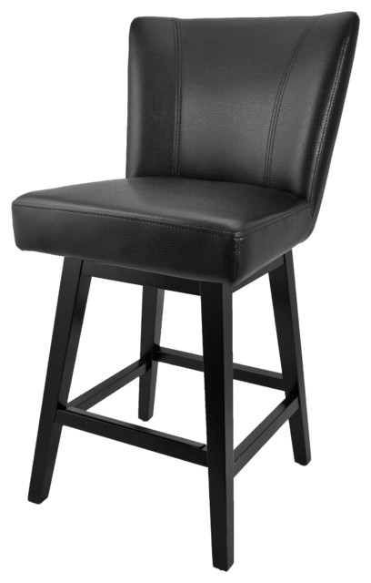 Swivel Leather Counter Stool - Transitional - Bar Stools ...