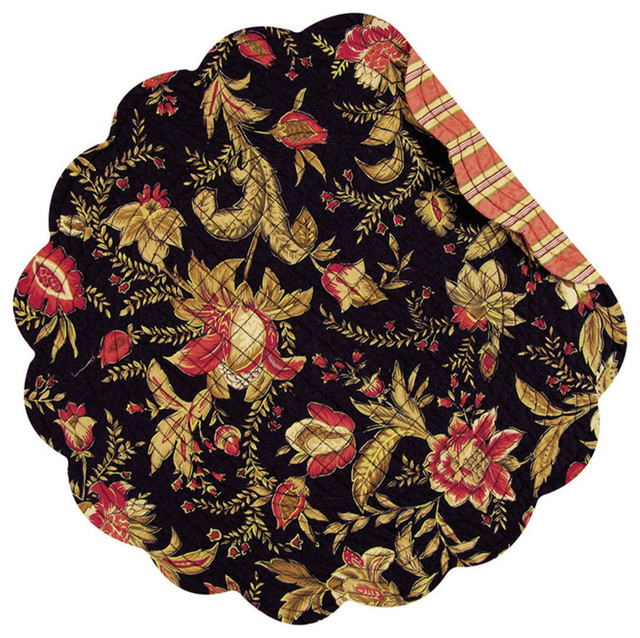 Blakeley Round Placemat Traditional Placemats by Simply Quilt Crazy