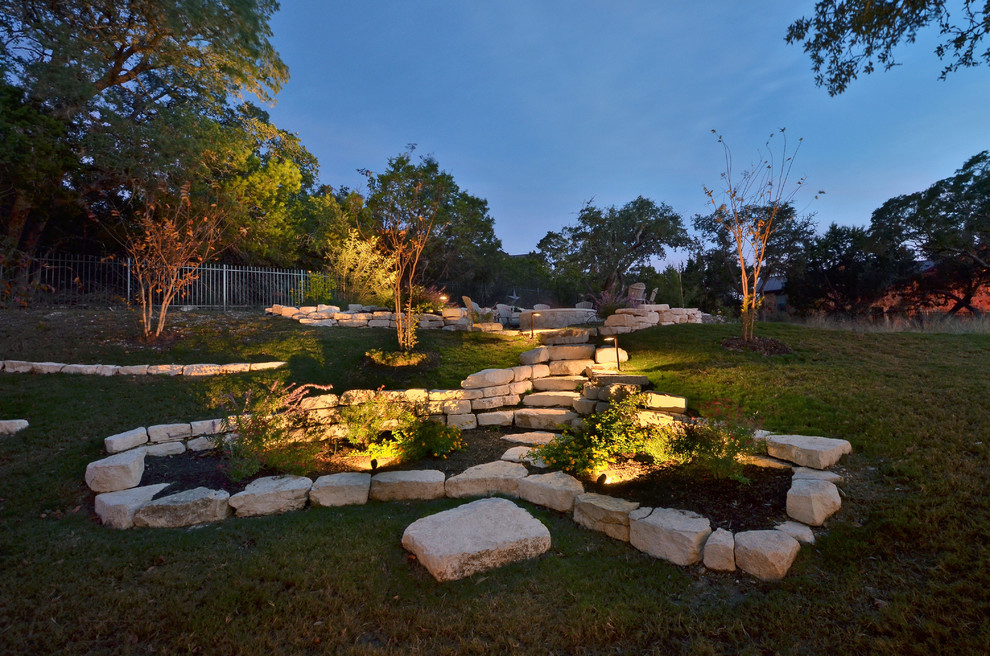 This is an example of a country garden in Austin.